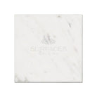 Square marble slab from Oriental White Aurora Asian Statuary Marble used in elegant interior design