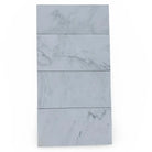 Stacked Oriental White Aurora Asian Statuary Marble 4x4 Tumbled tiles for elegant flooring