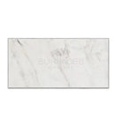 Rectangular Oriental White Aurora Statuary Marble slab for countertops or flooring