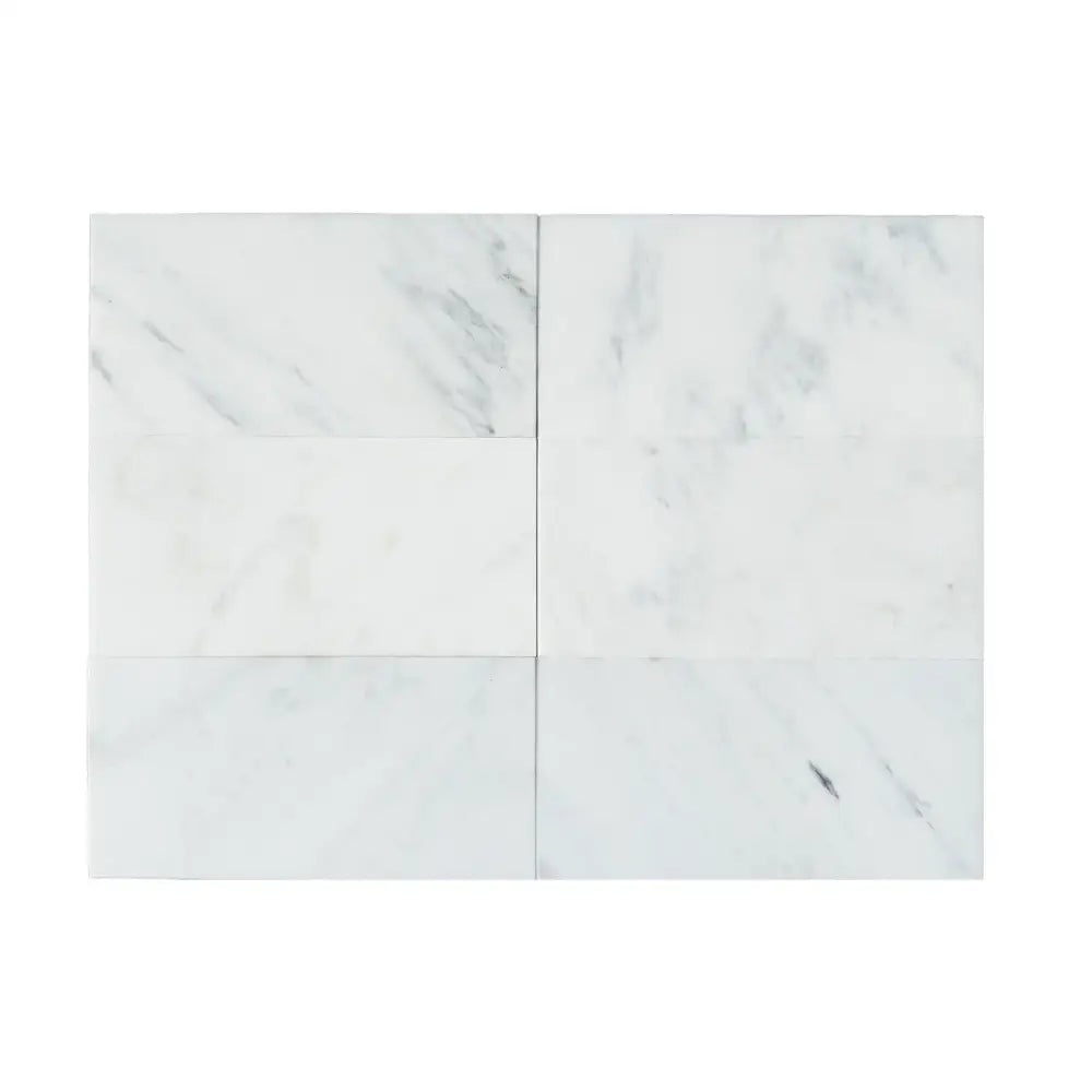 White marble tiles from Oriental White Aurora Asian Statuary Marble 6x12 polished or honed