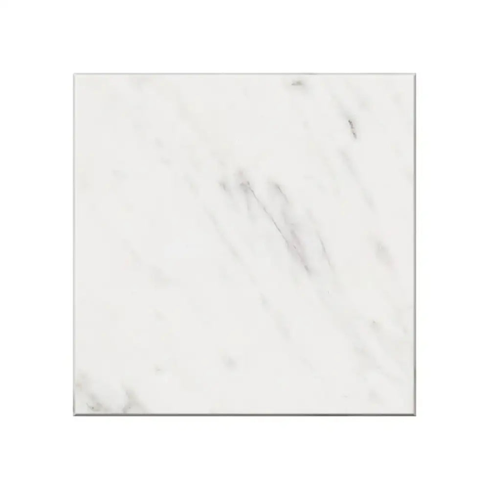 Square White Aurora Marble Tile in polished or honed finish for elegant flooring