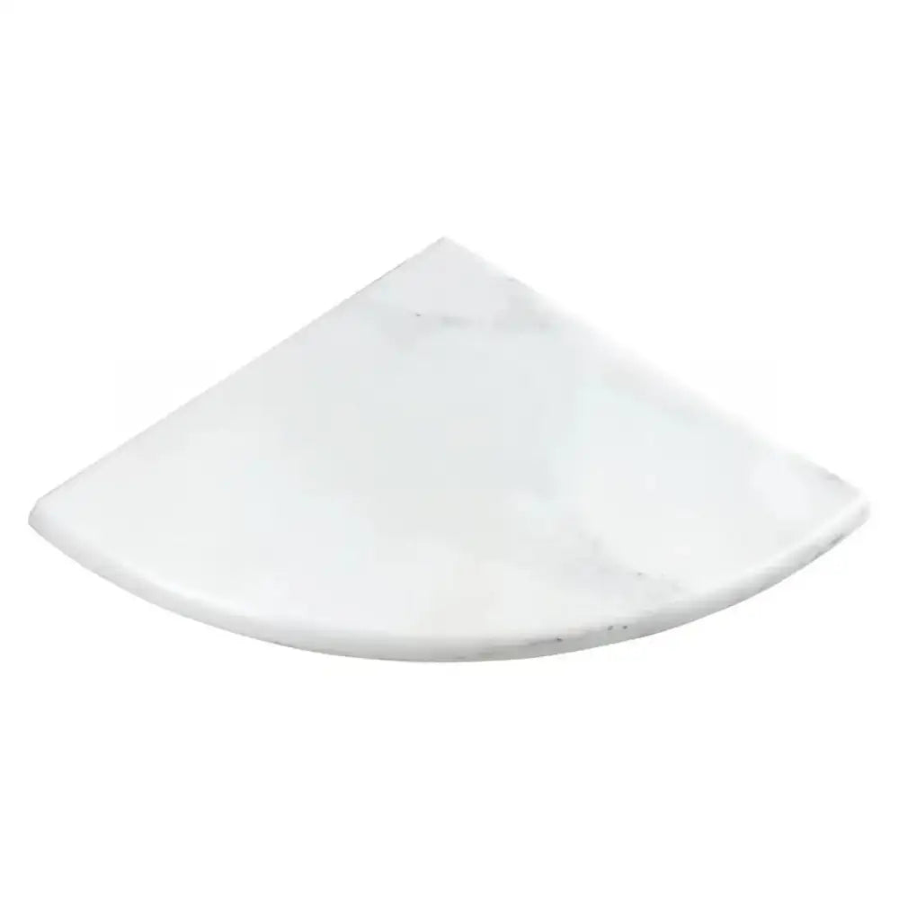 White marble corner shelf from Oriental White Aurora Asian Statuary Marble Shower Collection