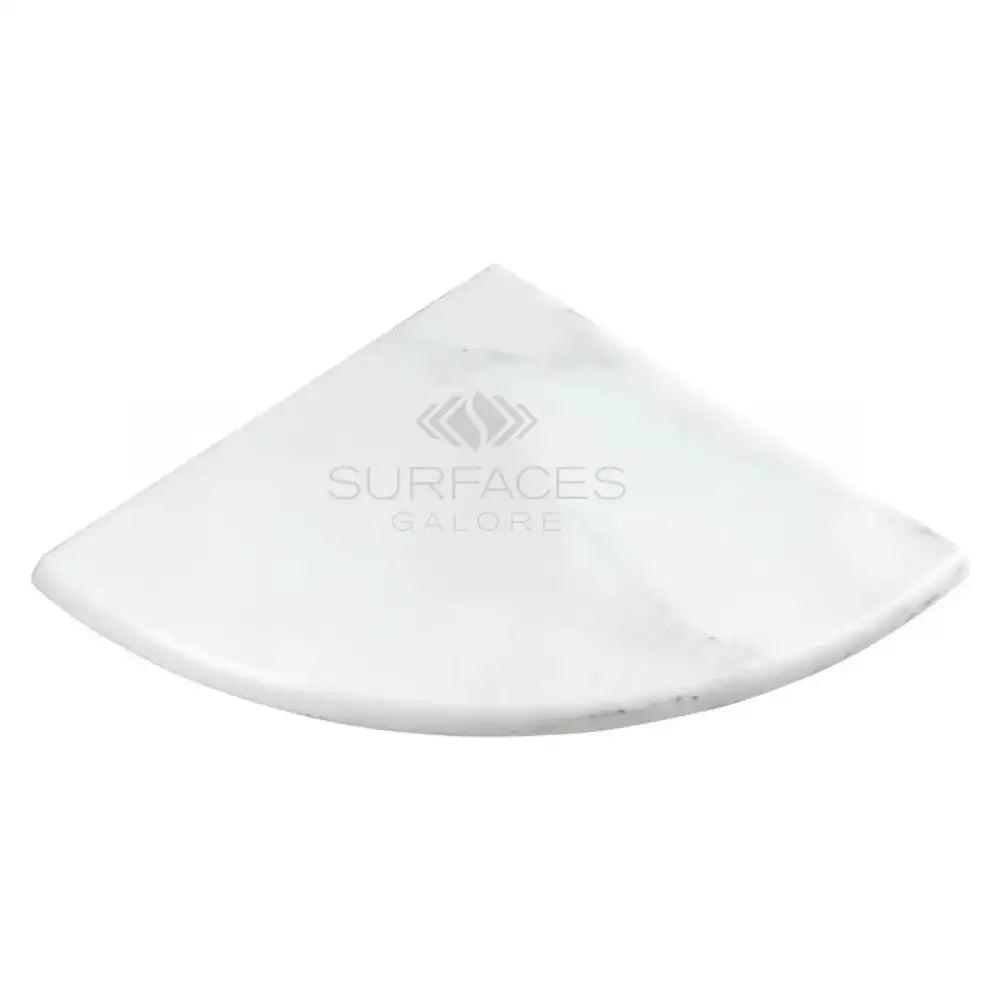 Oriental White Aurora White Aurora (Asian Statuary) Marble Shower Corner Shelf-American Stone