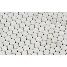 White cylindrical pills arranged in an array for Oriental White Aurora Marble Mosaic