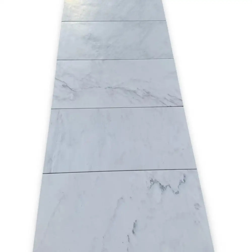 Oriental White Aurora / Asian Statuary Pinwheel Mosaic (w/Blue-Gray) Marble Mosaic-American Stone