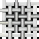 Woven black and white tile pattern from Oriental White Aurora Marble Mosaic product