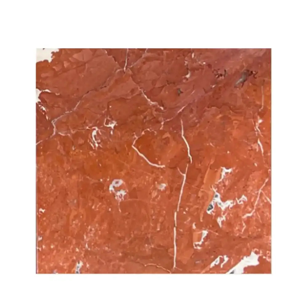 Red marble tile with white veining from Rojo Alicante Select Marble 12X12 Honed-Polished