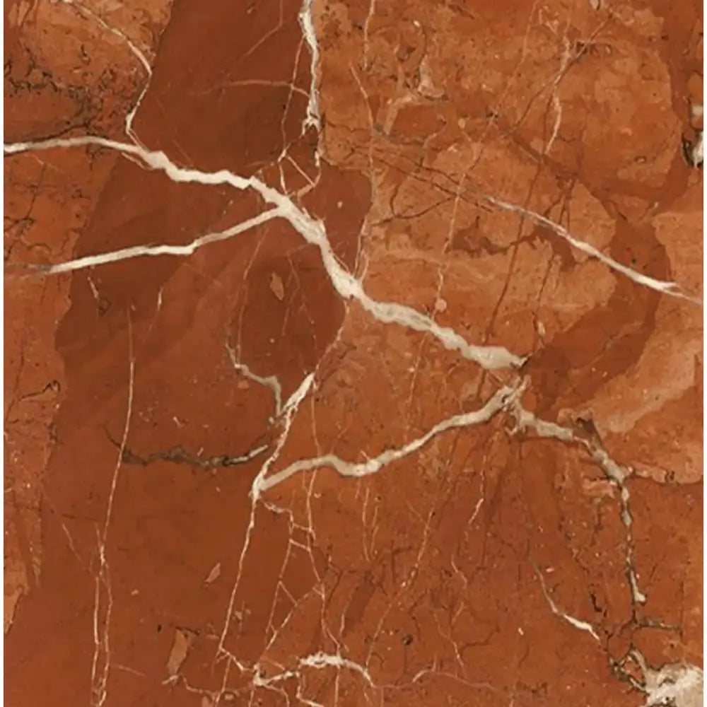 Red marble with white veins from Rojo Alicante Select Marble 12x12 Honed-Polished