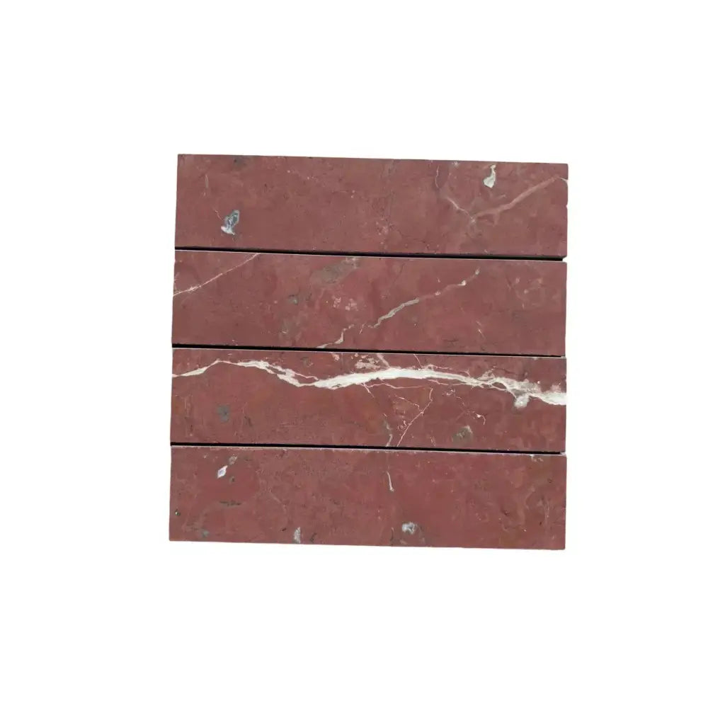 Stacked Red Marble Bricks for Rojo Alicante Select Marble 3X12 Field Tile