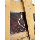 Rosso Levanto Marble 12X12 polished tile with maroon color and white veining