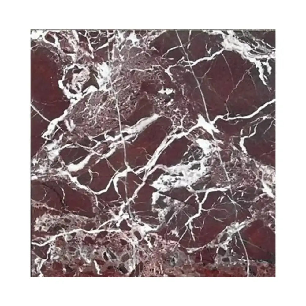 Maroon marble with white veining for Rosso Levanto Marble 12x12 Polished tiles
