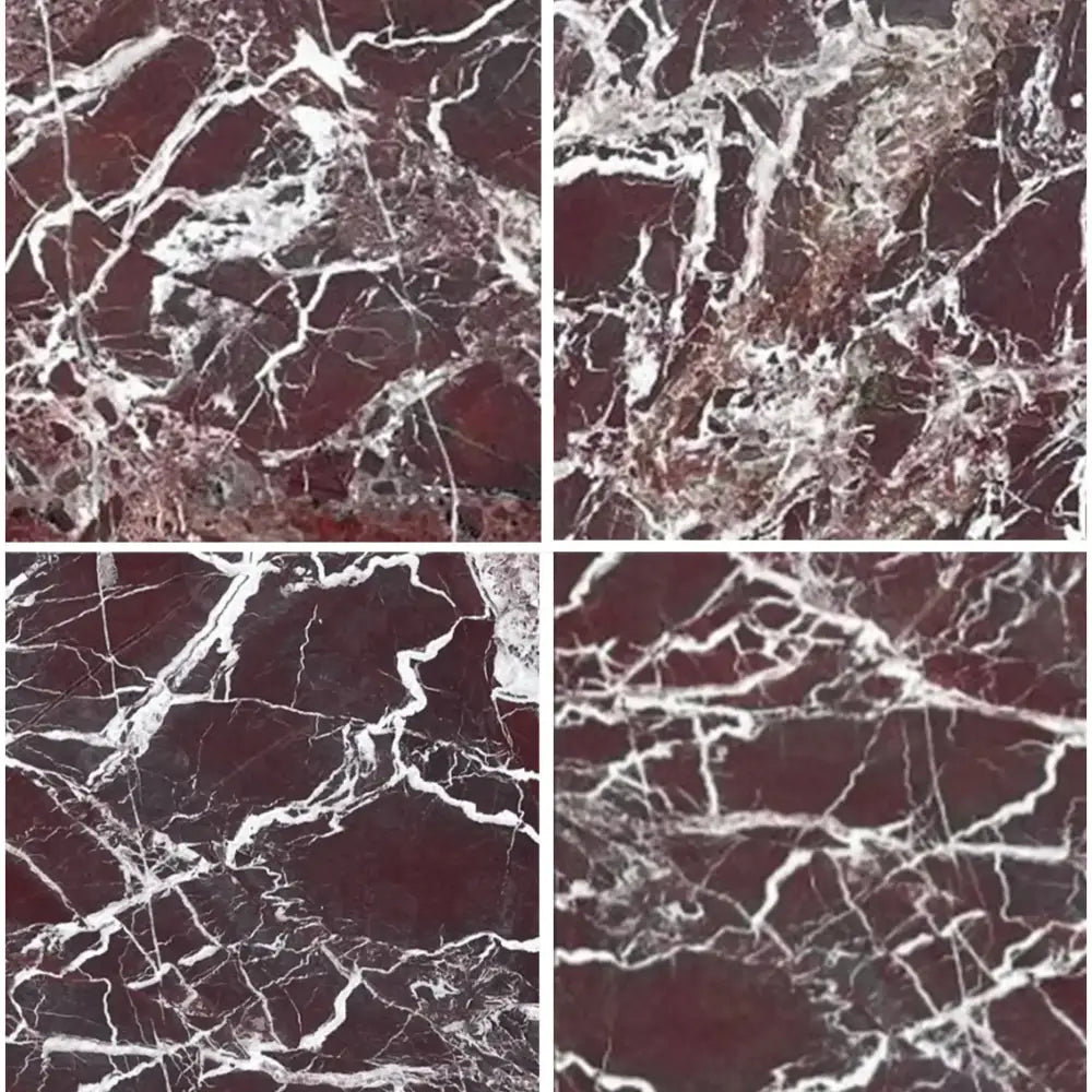 Rosso Levanto Marble 12X12 Polished featuring maroon marble with white veining
