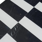 Black and white marble floor tiles from Siena in Bianco Dolomite and Nero Marquina set