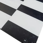 Black and white checkered surface from Siena in Bianco Dolomite and Nero Marquina set