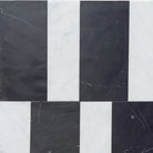 Black and white marble tile pattern from Siena in Carrara White Royale and Nero Marquina Prestige set