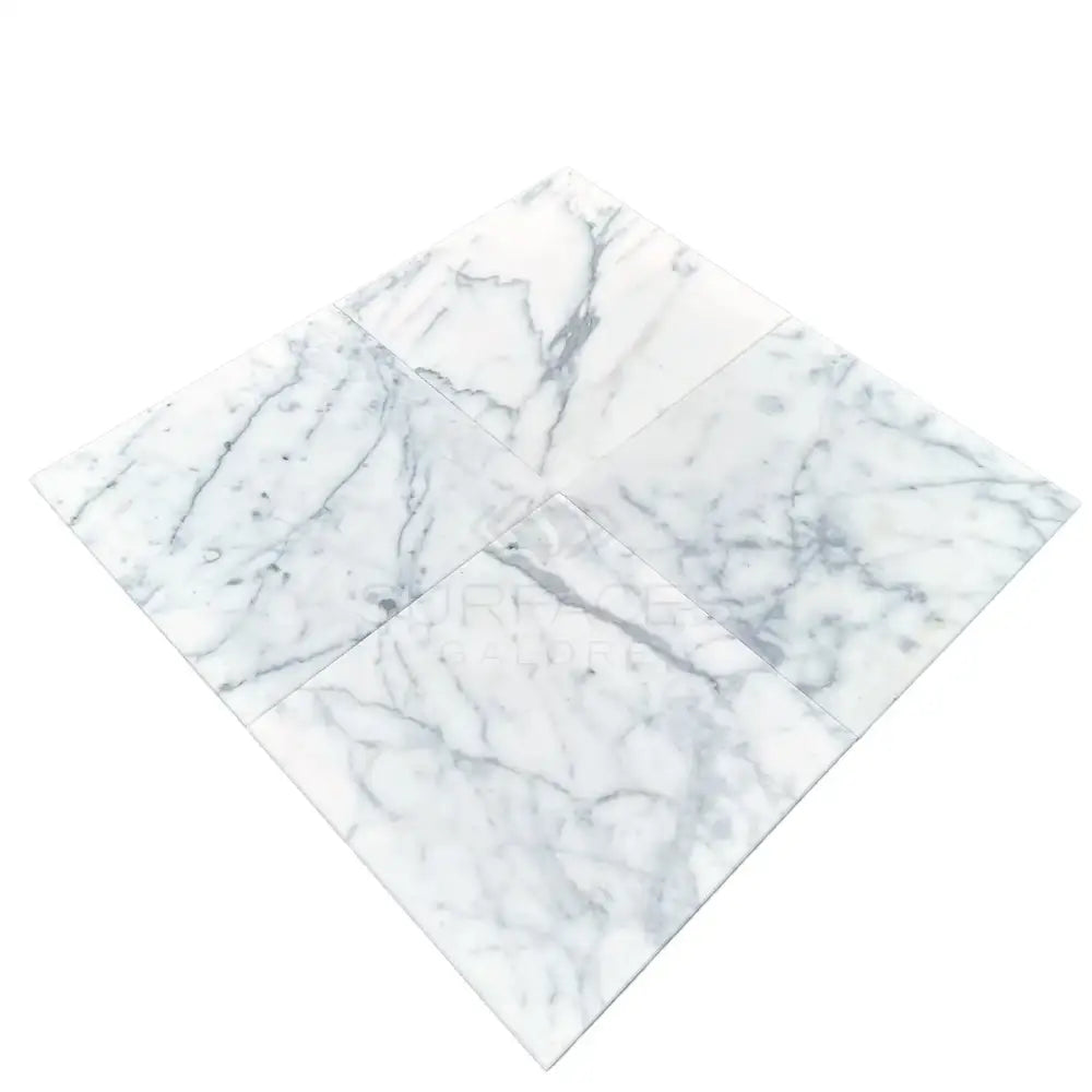 Marble tile mosaic from Statuary Statuario White 12X12 Italian polished or honed marble