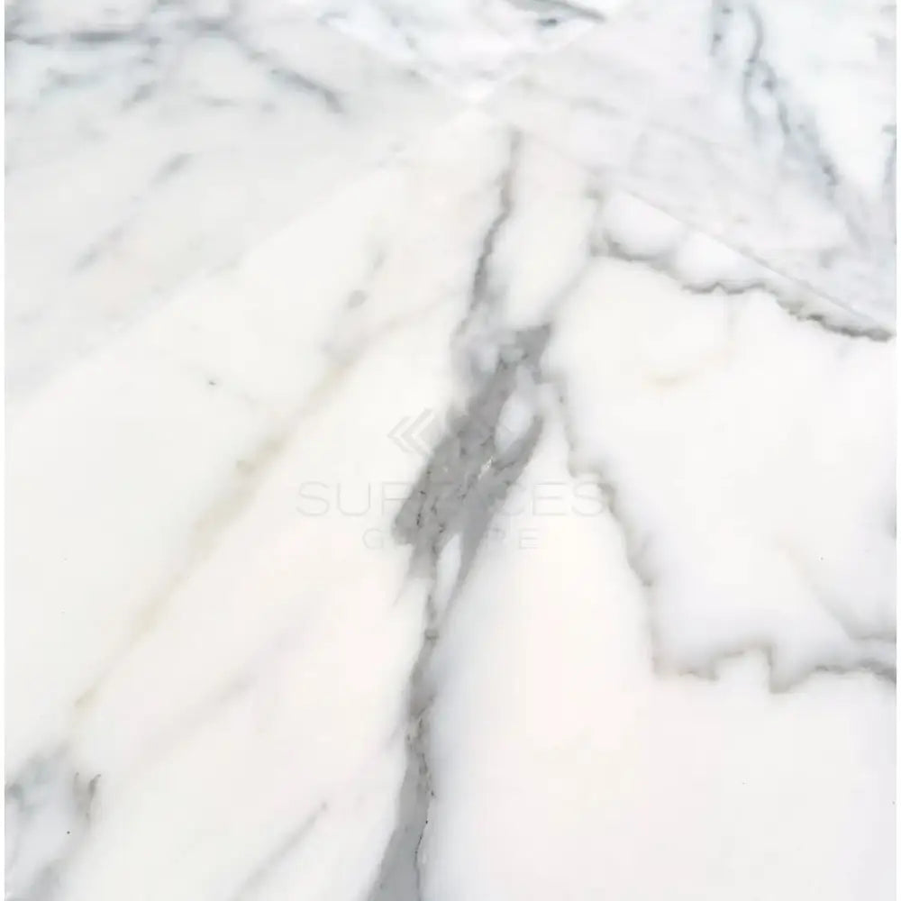 White marble with gray veining from Statuary Statuario White 12X12 Italian Marble