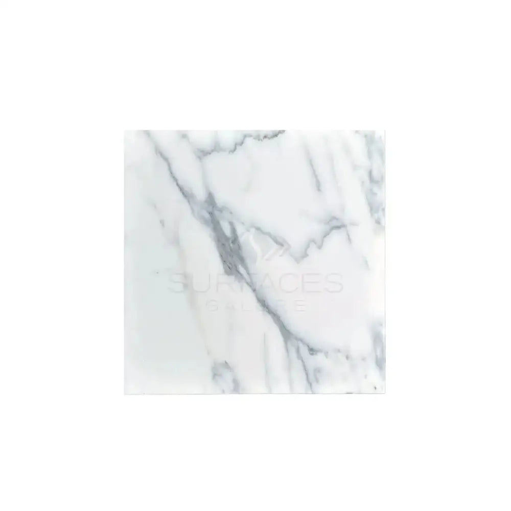 Square marble tile from Statuary Statuario White 18x18 Italian polished or honed marble