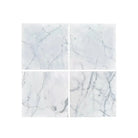 Four polished or honed Statuary Statuario White 18x18 Italian marble tiles