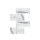 Rectangular Statuary White Italian Marble tiles with marble pattern for flooring or walls