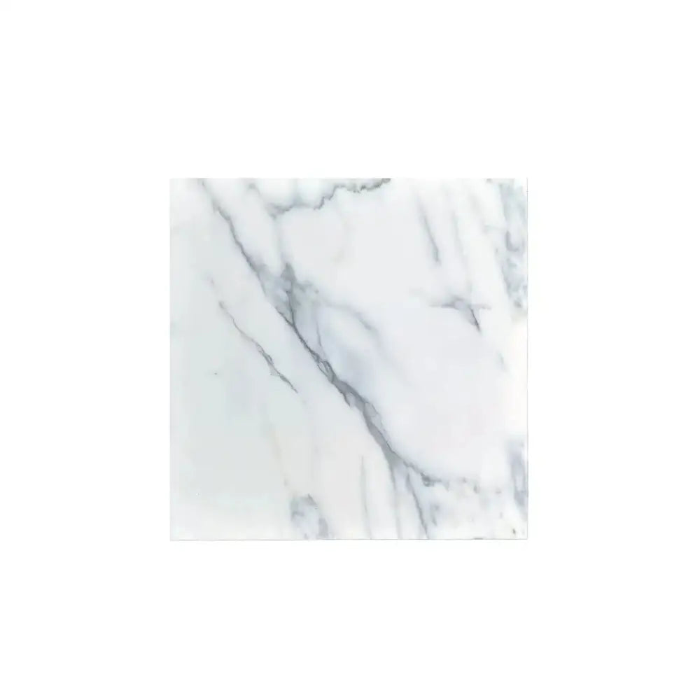 Square marble tile from Statuary Statuario White 24X24 Italian polished or honed