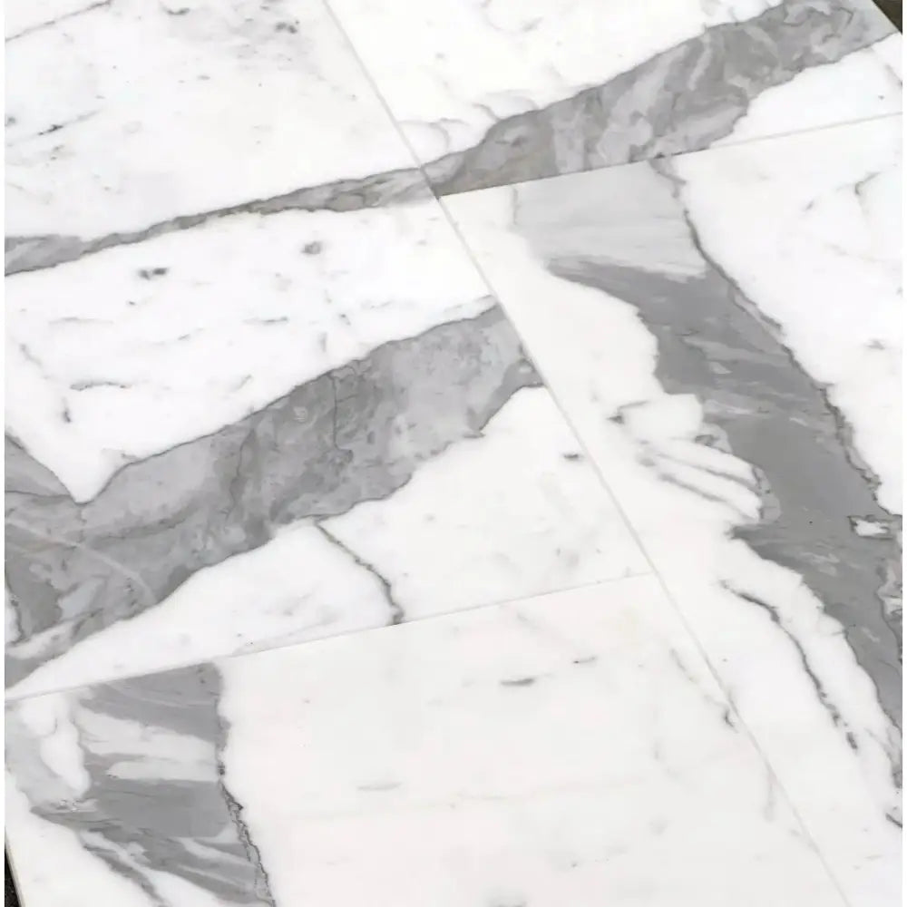 Statuary Statuario White 3X6 Italian marble polished or honed floor tiles with gray veining