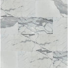 White marble tile pattern from Statuary Statuario White 4X12 Italian Marble