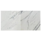 Two white marble tiles from Statuary Statuario White 4X12 Italian marble collection