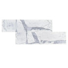 Marble-patterned tile arrangement of Statuary Statuario White 6X12 Italian Marble