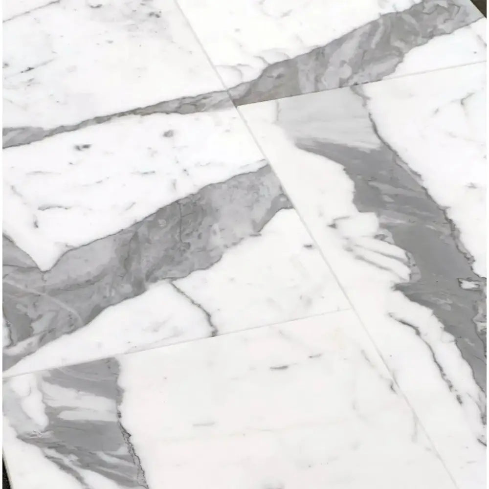 Statuary White 6x12 Italian marble tile with polished or honed finish featuring a classic pattern