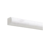 White quarter round molding from Thassos Supreme 1/2X12 Pencil Liner Marble polished or honed