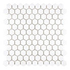 Thassos Supreme white hexagonal mosaic marble tile sheet polished or honed