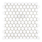 White hexagonal tile mosaic for Thassos Supreme 1-inch Hexagon Mosaic Marble