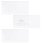 Three white Thassos Supreme 12X24 marble tiles for polished or honed flooring