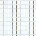White square mosaic tiles from Thassos Supreme 1X1 Marble in polished or honed finish