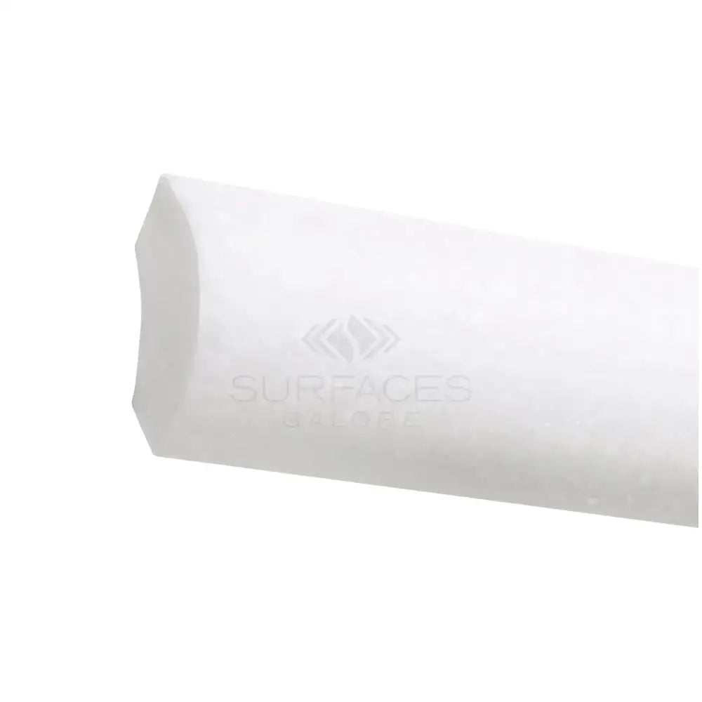 White Thassos Supreme 1X12 Quarter-Round Marble Molding, polished or honed finish
