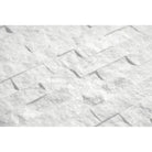 White textured stone tile from Thassos Supreme 1X2 Brick Mosaic Marble Split-Faced