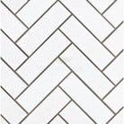 White Thassos Supreme 1X3 Herringbone Marble Mosaic tile pattern polished or honed