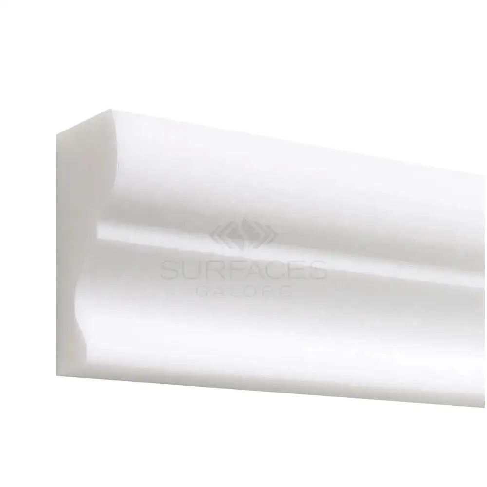 White decorative molding Thassos Supreme 2X12 Crown Mercer Marble polished or honed