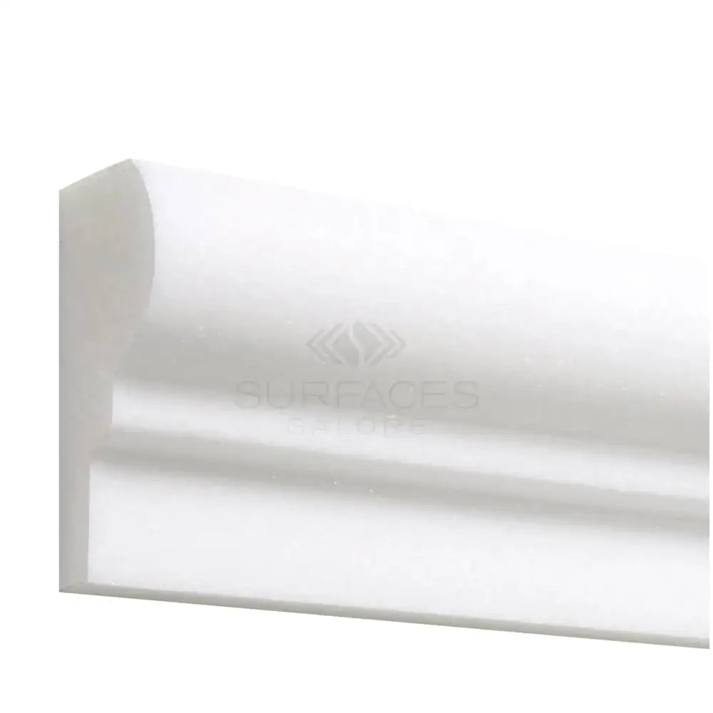 White rounded molding from Thassos Supreme 2X12 OG-1 Marble Polished or Honed