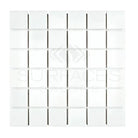 White square mosaic tile sheet from Thassos Supreme 2X2 Marble polished or honed