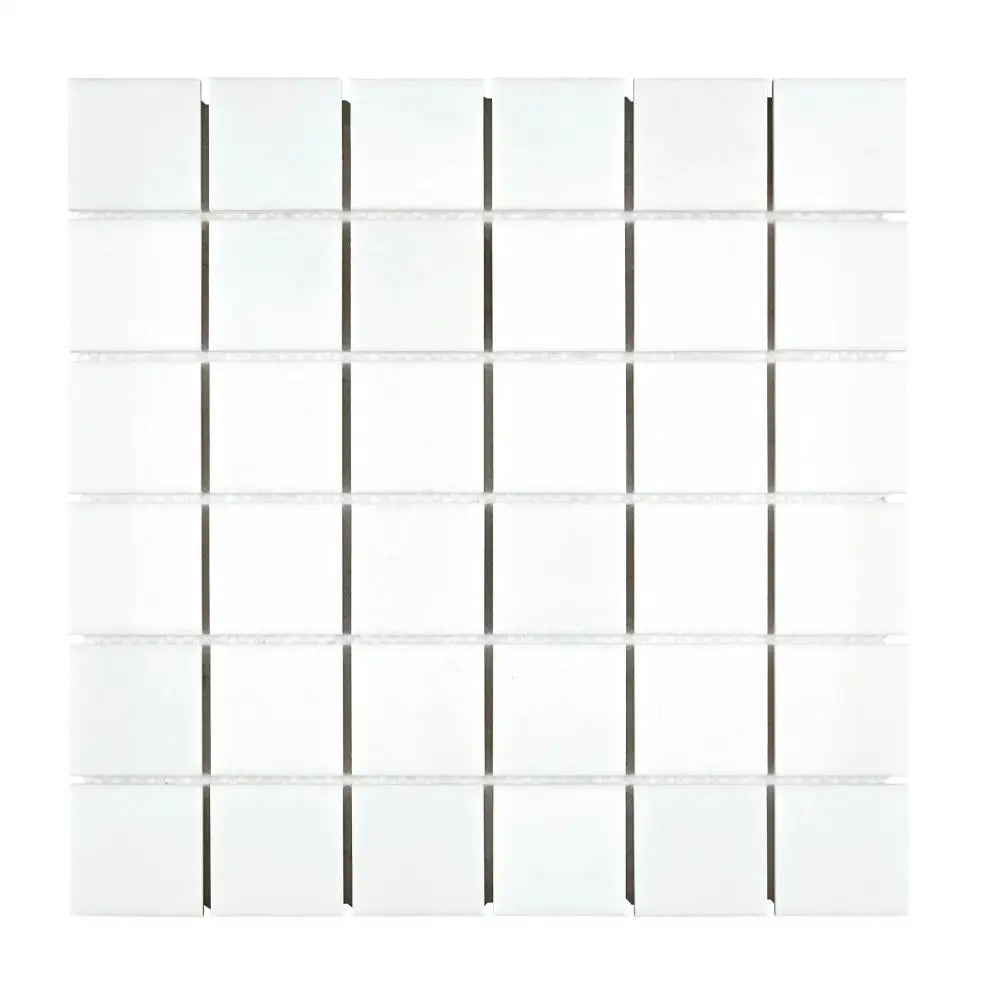 White square mosaic tiles from Thassos Supreme 2X2 Marble in polished or honed finish