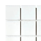 White square mosaic tiles from Thassos Supreme 2x2 polished or honed marble series