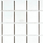 White square tile grid for Thassos Supreme 2X2 Mosaic Marble polished or honed