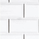 White subway tile from Thassos Supreme 2X4 Deep-Beveled Brick Mosaic Marble polished-honed