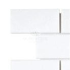 White rectangular tile pattern from Thassos Supreme 2X4 Brick Mosaic Marble