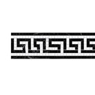 Black and white mosaic border for Thassos Supreme Greek Key Marble Border