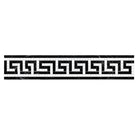 Black and white Greek key mosaic border from Thassos Supreme marble tile collection