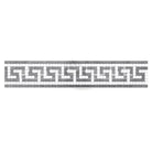 Greek key mosaic border from Thassos Supreme 3 1/2X7 marble in blue-gray finish