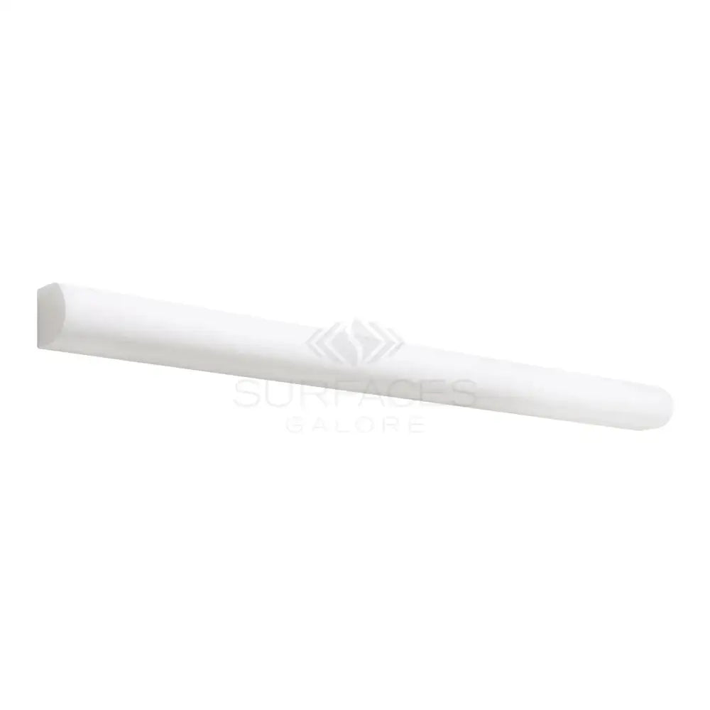 White cylindrical chalk stick for Thassos Supreme 3/4X12 Bullnose Liner Marble